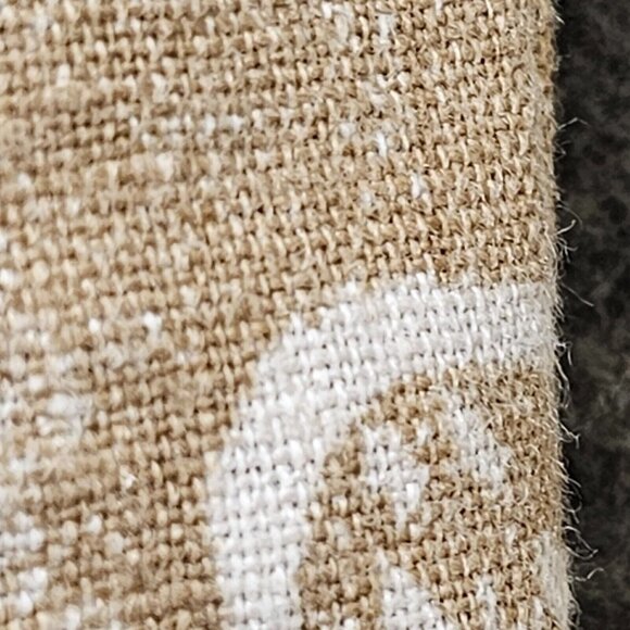 Coldwater Creek Cropped Pants Womens Size 8 Linen Blend Gold Floral Wide Leg - Picture 8 of 16